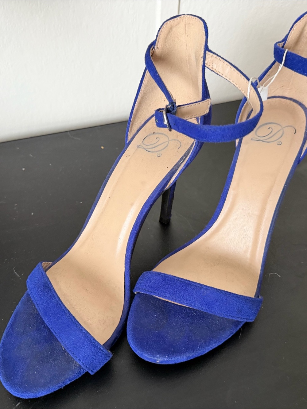 Elegant Blue Ankle-Strap High Heel Sandals